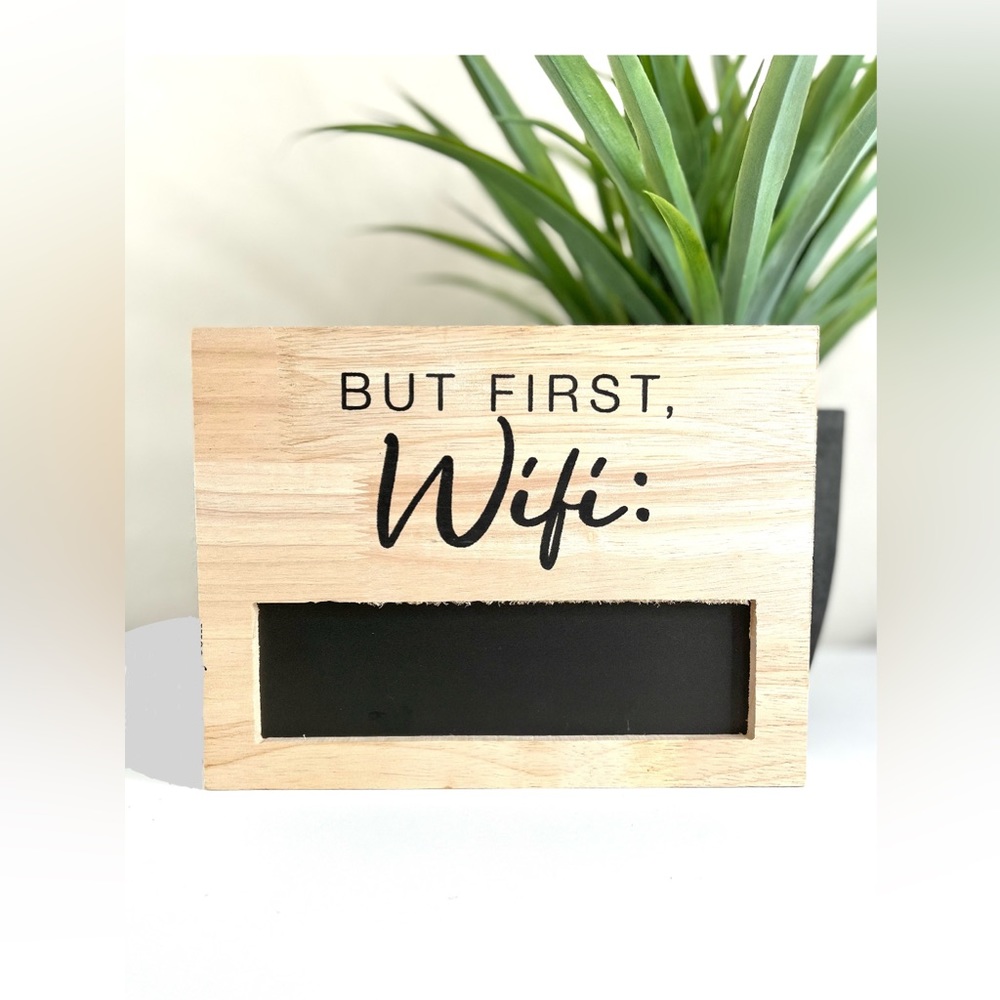 Wooden WiFi Internet chalkboard Wall Decor Sign